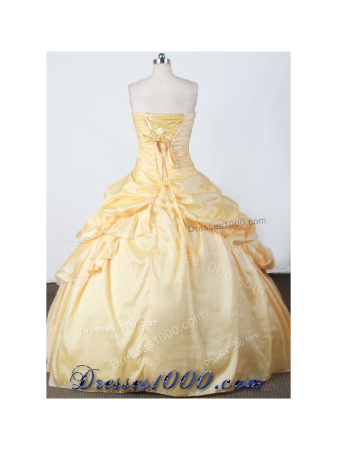 Pretty Ball Gown Strapless Floor-length Appliques Quinceanera Dresses