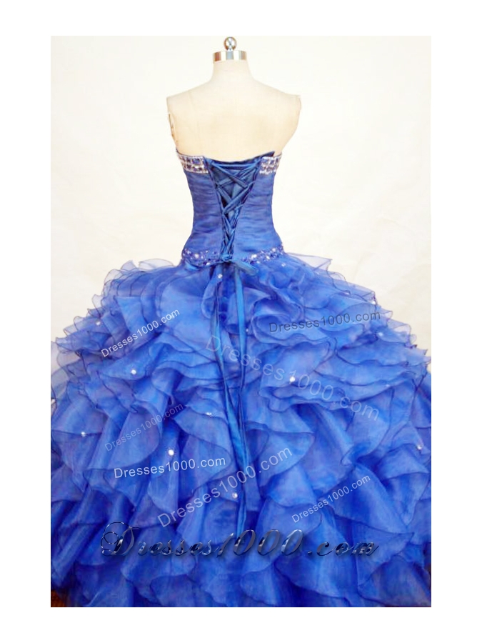 Romantic Ball Gown Sweetheart-neck Floor-length Beading Quinceanera Dresses