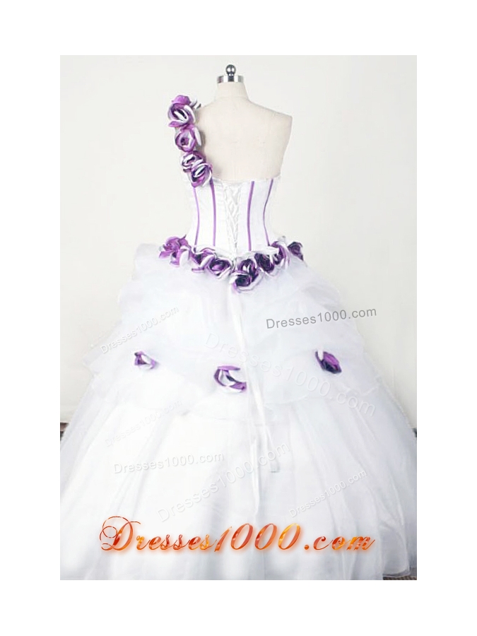 Wonderful Ball Gown One Shoulder Floor-length Organza Quinceanera Dresses