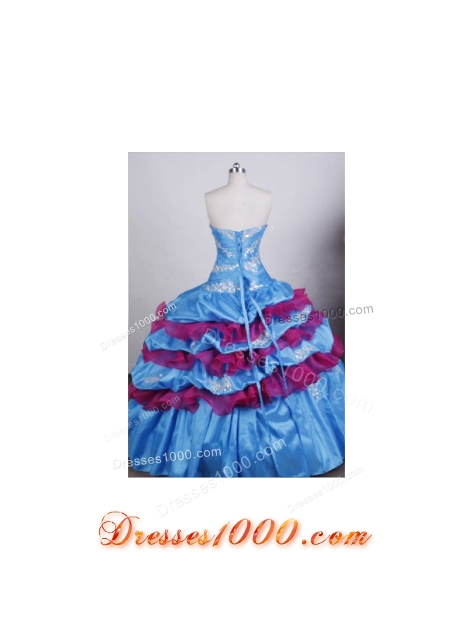 2013 Pretty Ball Gown Sweetheart Floor-length Quinceanera Dresses Appliques and Beading