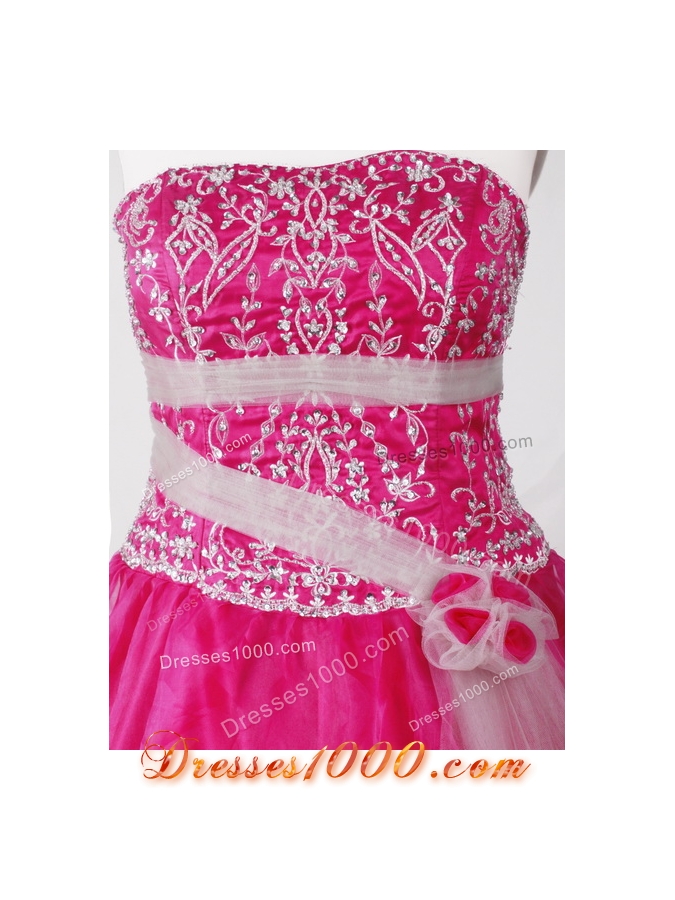 Cute Ball Gown Strapless Floor-length Red Quinceanera Dress