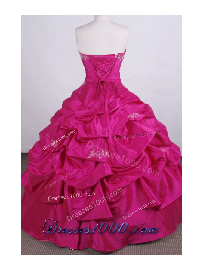 Discount Ball gown Sweetheart Floor-length Quinceanera Dresses Appliques with Beading