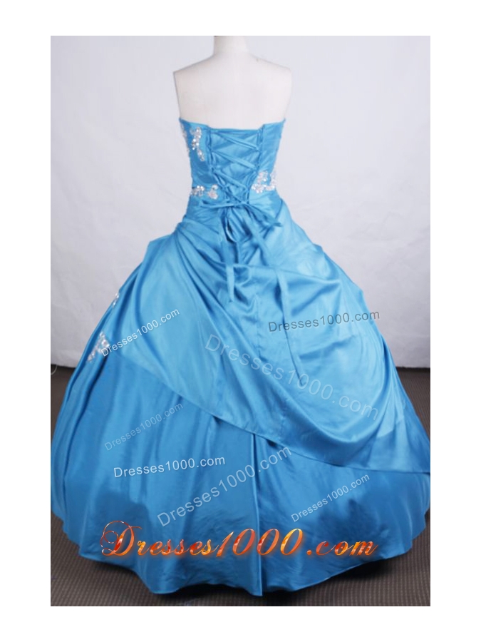 Elegant Ball gown Sweetheart Floor-length Quinceanera Dresses Appliques with Beading