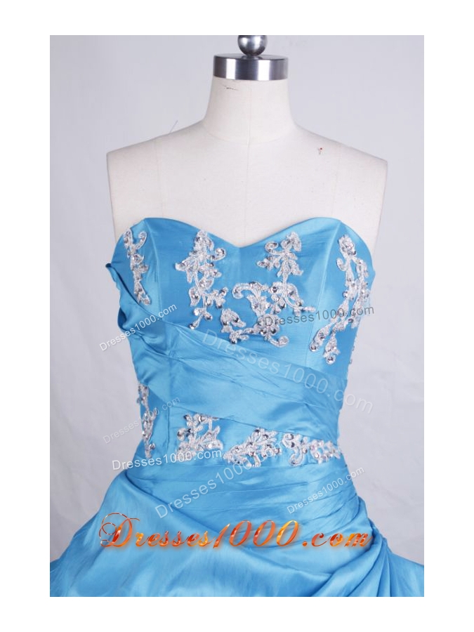 Elegant Ball gown Sweetheart Floor-length Quinceanera Dresses Appliques with Beading