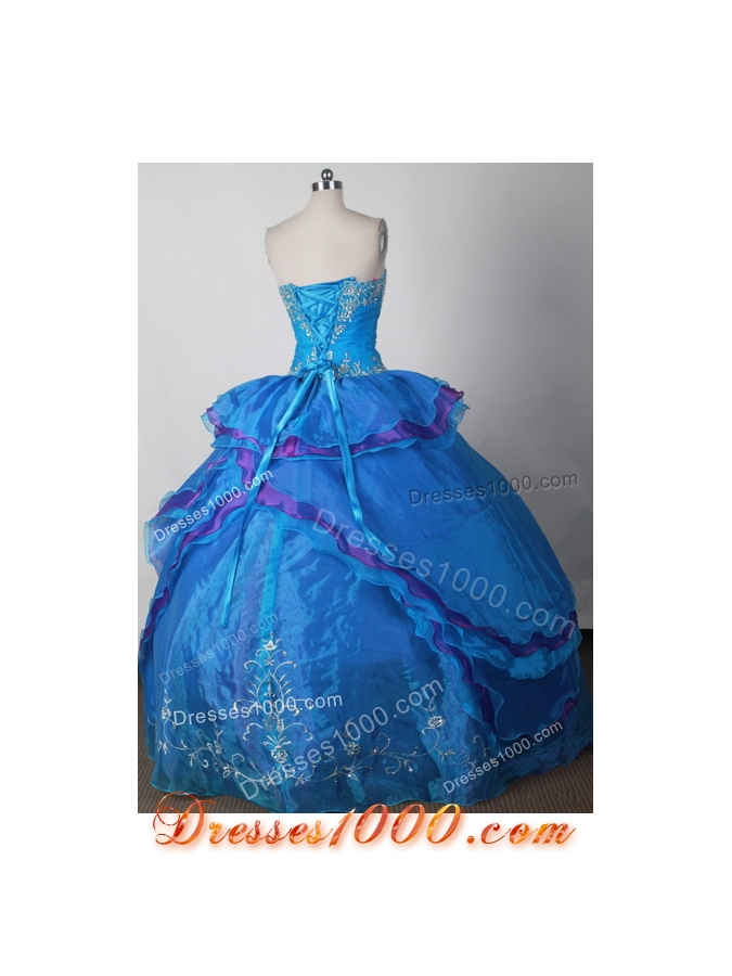Exquisite Ball Gown Sweetheart Neck Floor-length Quinceanera Dress