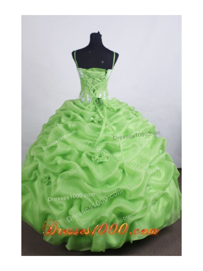 Lovely Ball Gown Straps Floor-length Quinceanera Dresses Appliques