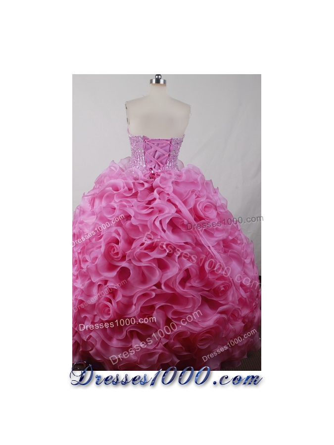 Perfect Ball Gown Strapless Floor-length Pink Quinceanera Dress Style