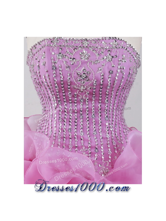 Perfect Ball Gown Strapless Floor-length Pink Quinceanera Dress Style