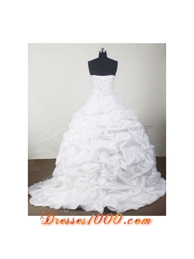 Simple Ball Gown Strapless Floor-length White Quinceanera Dress