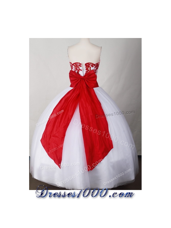 Sweet Ball Gown Strapless Floor-length White Quinceanera Dress