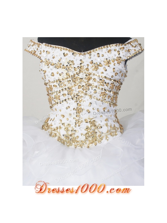 Elegant Ball Gown Off The Shoulder Neckline Floor-length Quinceanera Dress