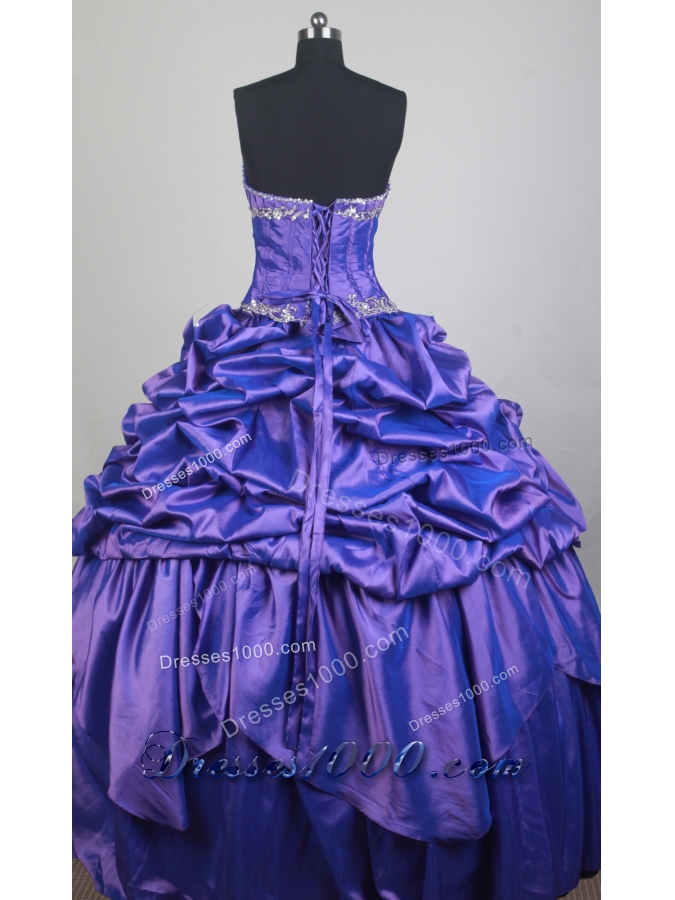 Classical Ball Gown Strapless Floor-length Blue Quinceanera Dress