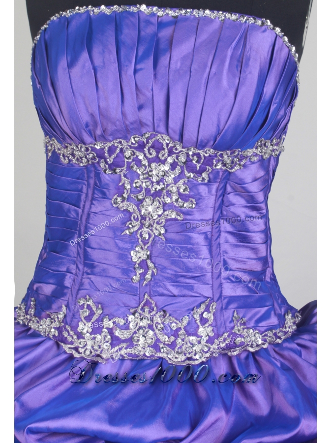 Classical Ball Gown Strapless Floor-length Blue Quinceanera Dress