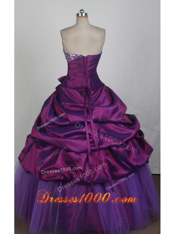 Classical Ball Gown Strapless Floor-length Quinceanera Dress