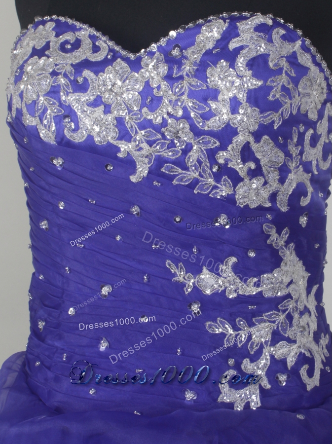 Exclusive Ball Gown Sweetheart Neck Floor-length Blue Quinceanera Dress