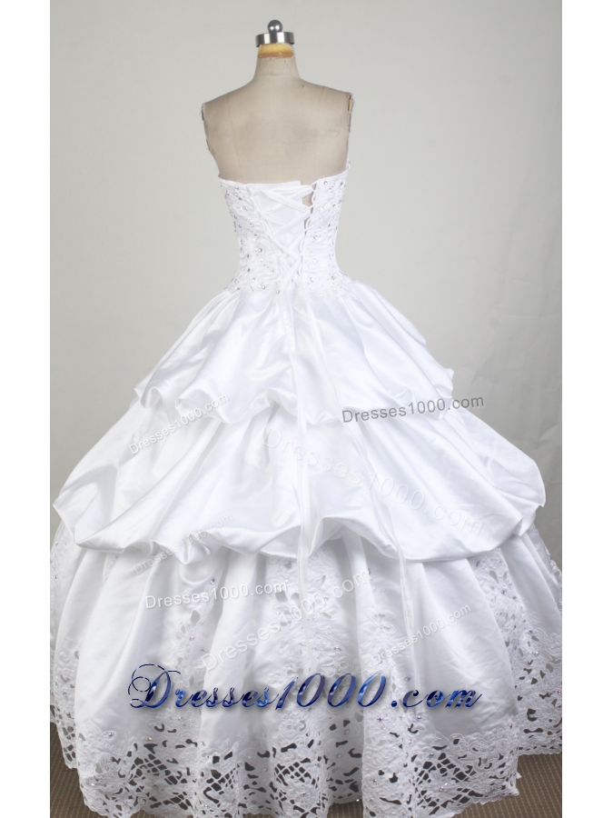 Exclusive Ball Gown Sweetheart Neck Floor-length White Quinceanera Dress