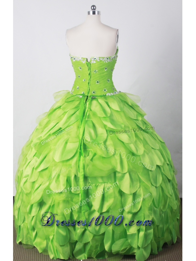 Perfect Ball Gown Strapless Floor-length Spring Green Quinceanera Dress