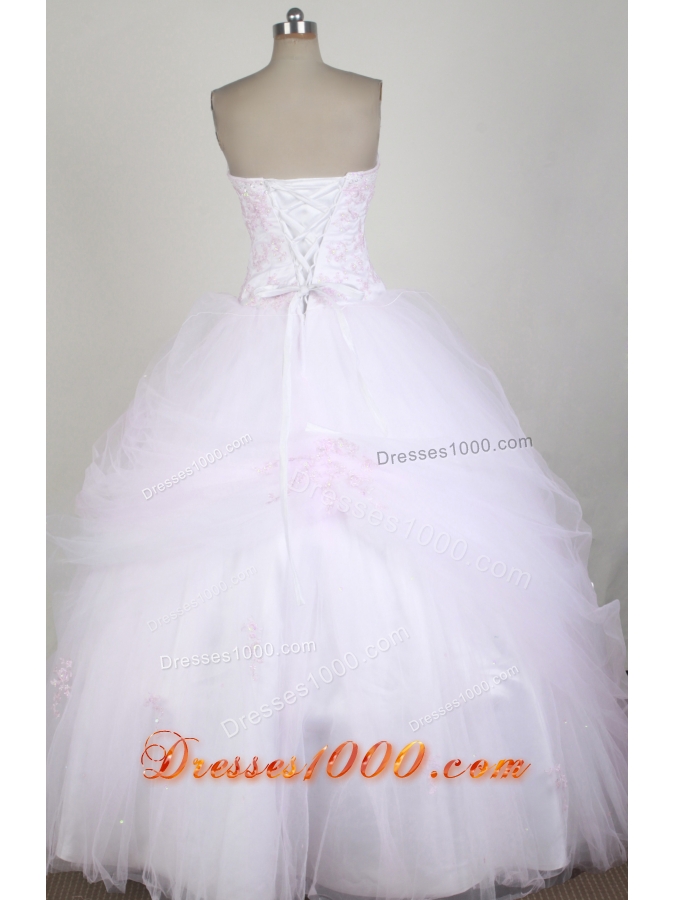 Romantic Ball Gown Strapless Strapless Floor-length Pink Quinceanera Dress LZ426012