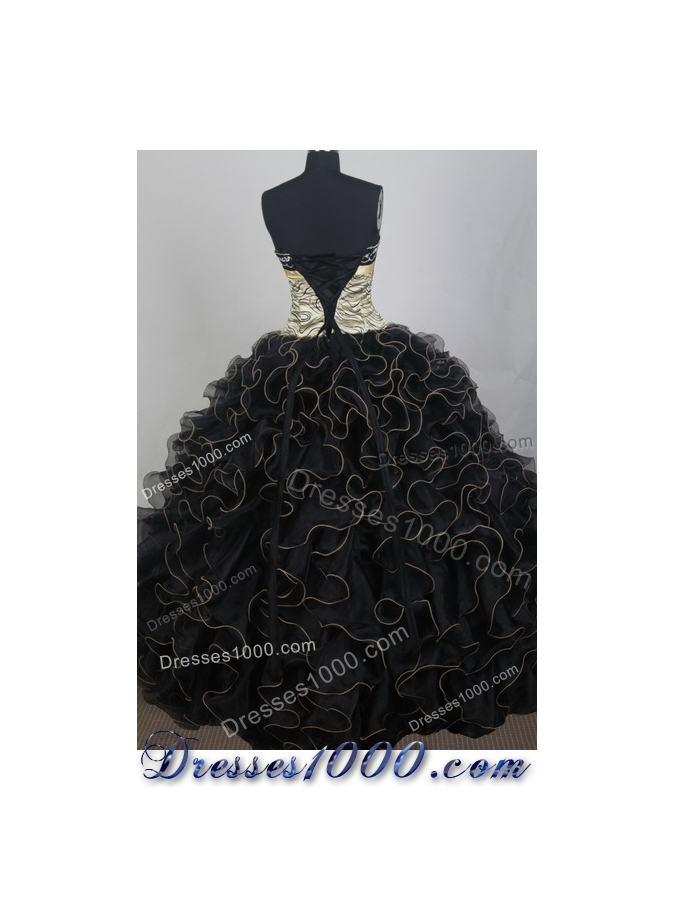 Exclusive Ball Gown Strapless Floor-length Black Quinceanera Dress