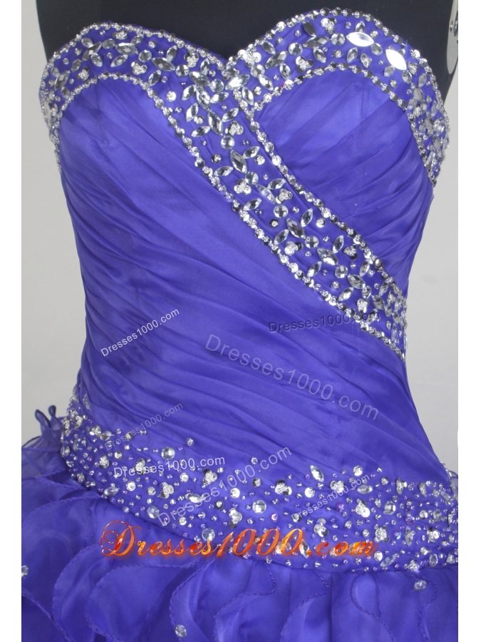 Gorgeous Ball Gown Sweetheart Neck Floor-length Blue Quinceanera Dress