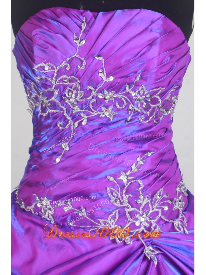 Classical Ball Gown Strapless Floor-length Quinceanera Dress