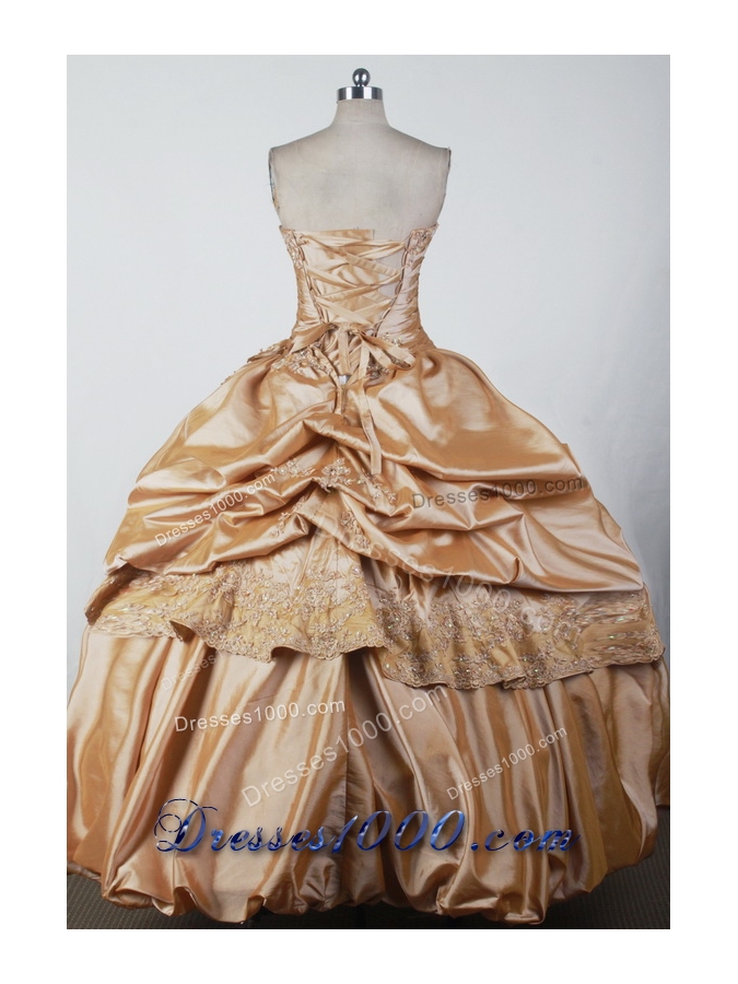 2012 Elegant Ball Gown Strapless Floor-length Qunceanera Dress