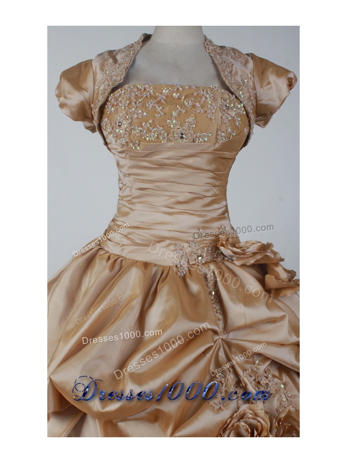 2012 Elegant Ball Gown Strapless Floor-length Qunceanera Dress