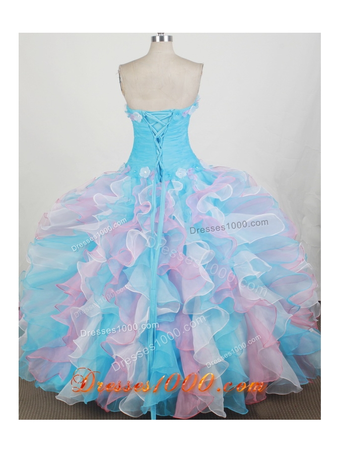 2012 Romantic Ball Gown Strapless Floor-length Qunceanera Dress