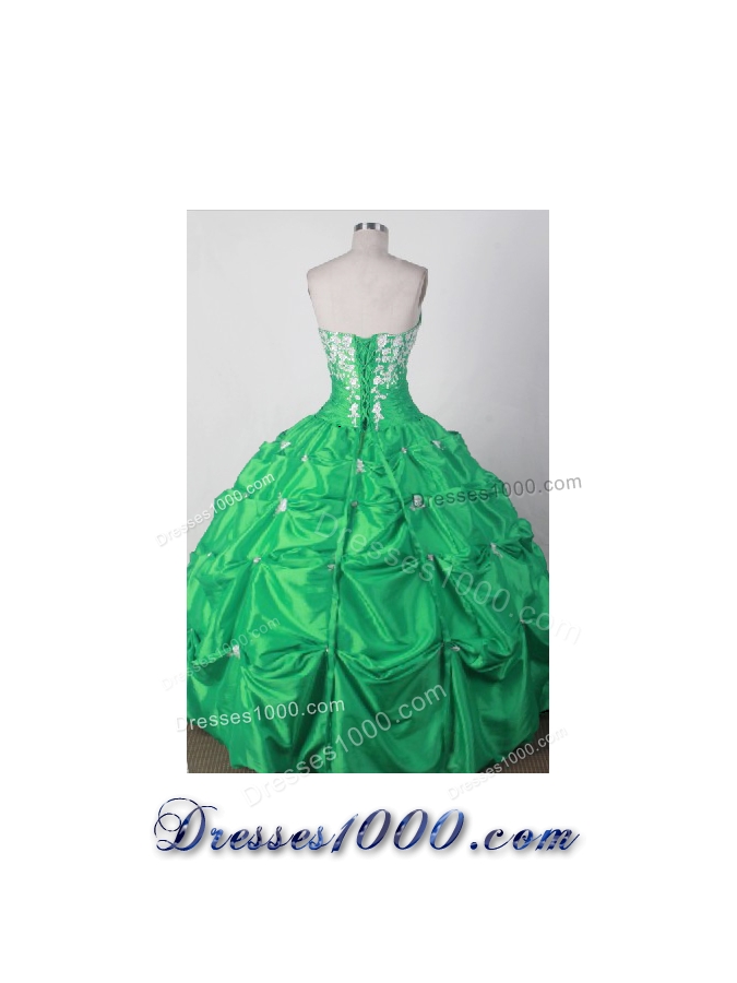 Lovely Ball Gown Sweetheart Floor-length Green Quincenera Dresses