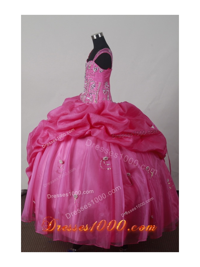 Modest Ball Gown Straps Floor-length Brown Quincenera Dresses