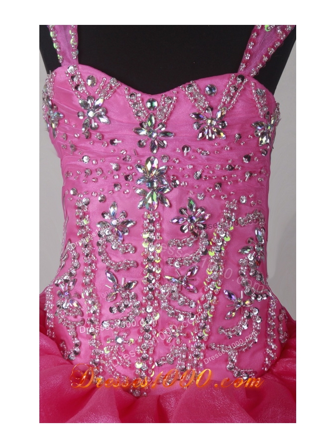 Modest Ball Gown Straps Floor-length Brown Quincenera Dresses