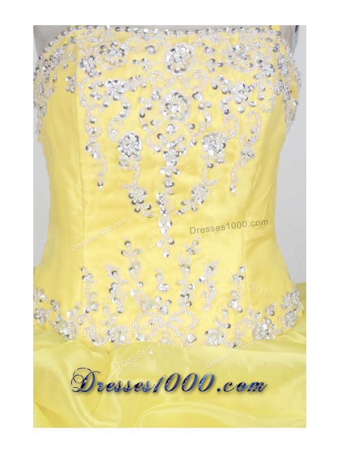 Popular Ball gown Strap Floor-length Quinceanera Dresses