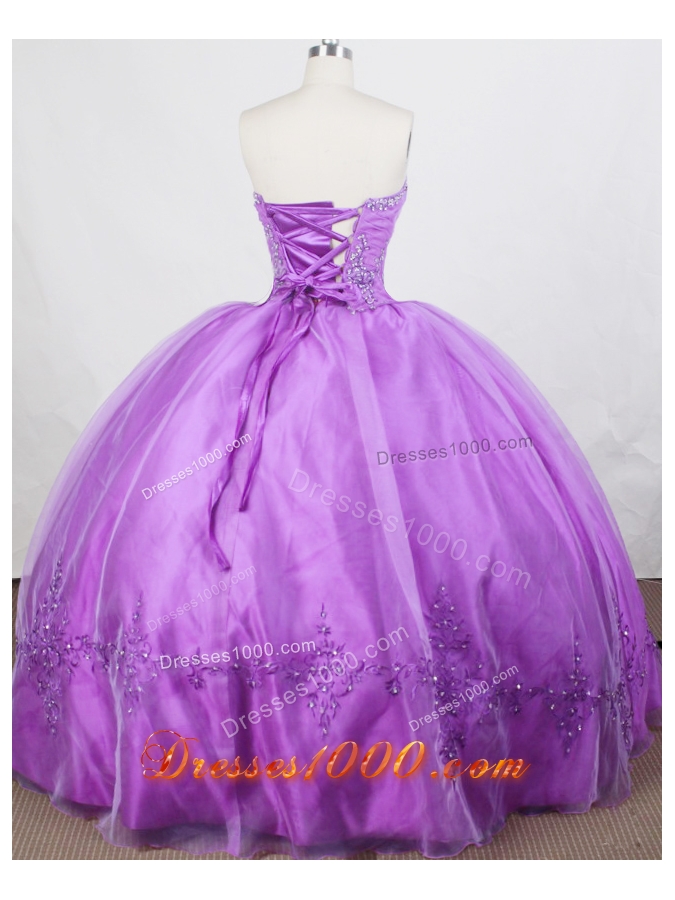 Romantic Ball Gown Strapless Floor-length Quinceanera Dress