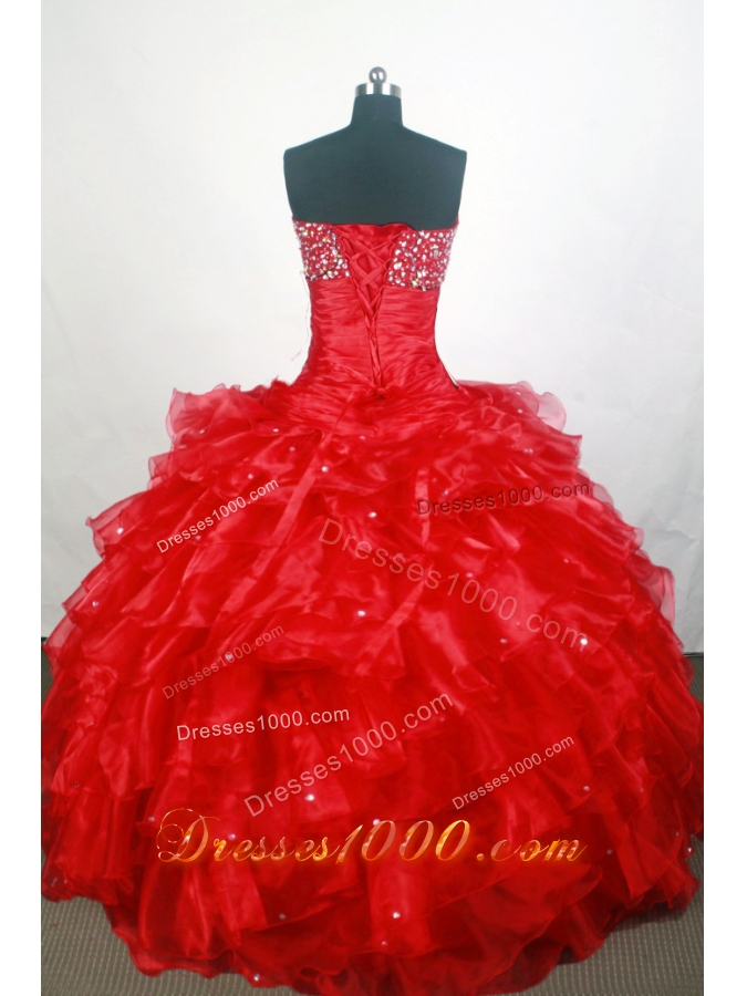 Romantic Ball Gown Sweetheart Neck Floor-length Quinceanera Dress