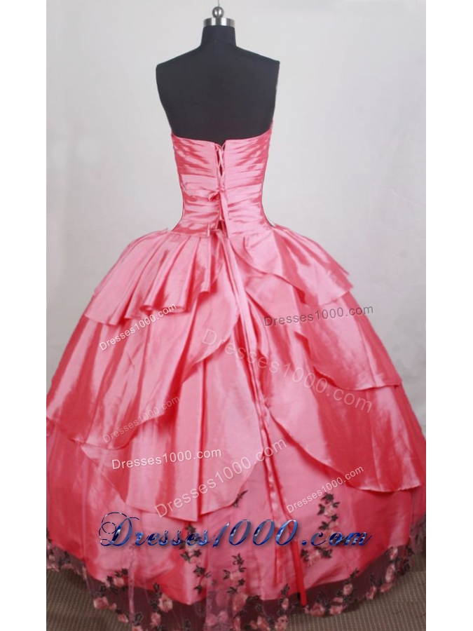 Romantic Ball Gown Sweetheart Neck Floor-length Quinceanera Dress