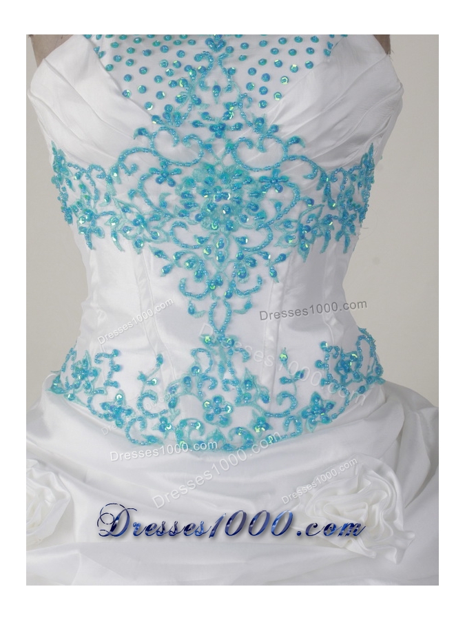 Simple Ball Gown Strapless Floor-length White Quincenera Dresses