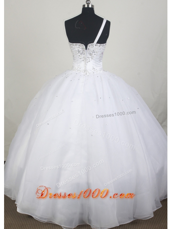 2012 Elegant Ball Gown One Shoulder Neck Floor-Length Quinceanera Dresses
