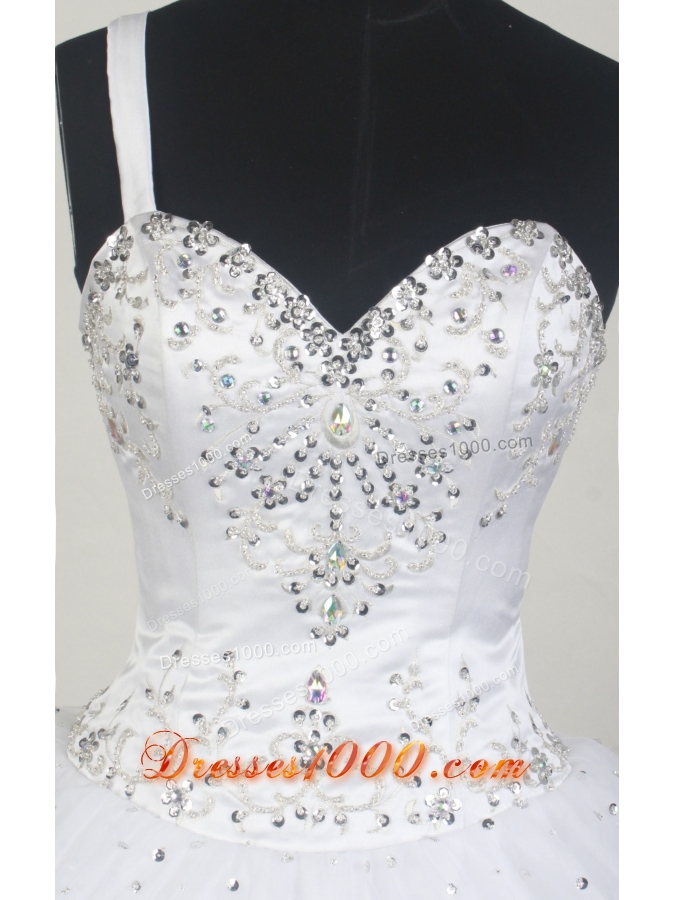 2012 Elegant Ball Gown One Shoulder Neck Floor-Length Quinceanera Dresses