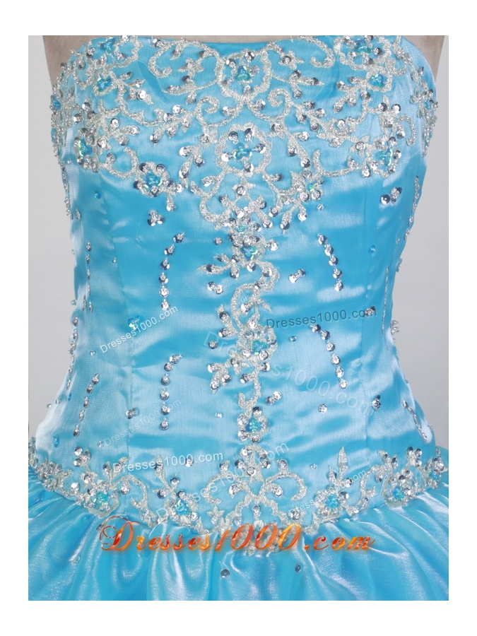 2012 Exquisite Ball Gown Strapless Floor-Length Quinceanera Dresses