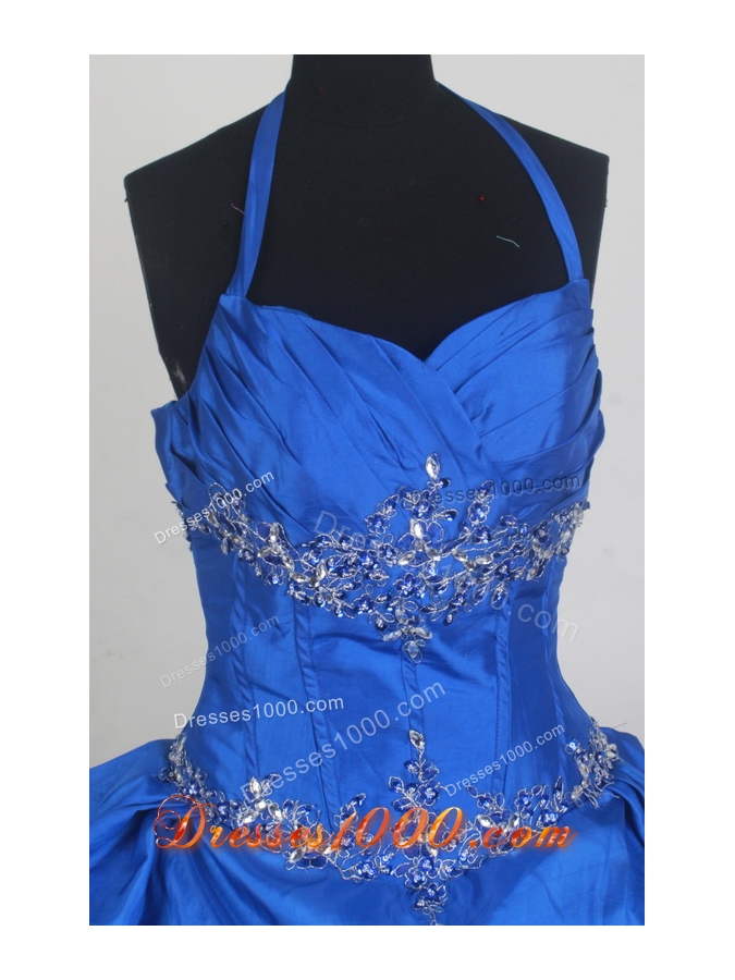 2012 New Ball Gown Halter Top Floor-Length Quinceanera Dress