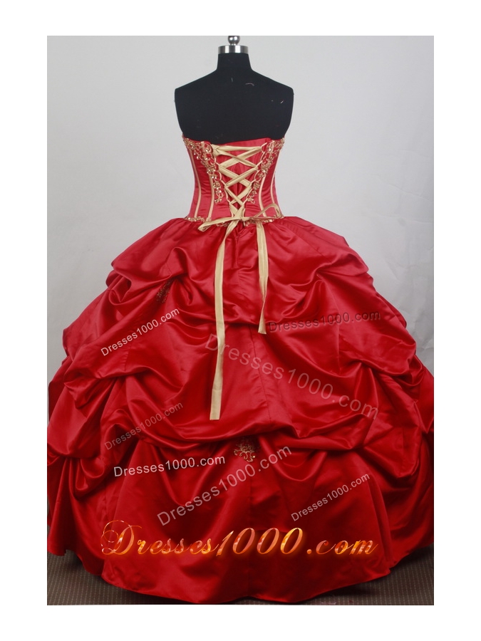 2012 Popular Ball Gown Strapless Floor-Length Quinceanera Dress