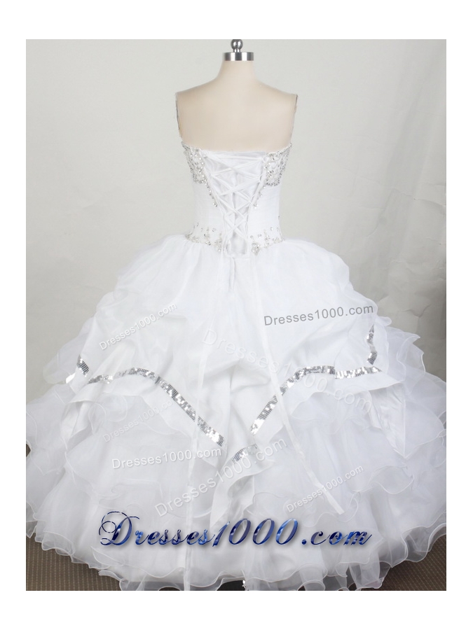 2012 Unique Ball Gown Strapless Floor-Length Quinceanera Dress