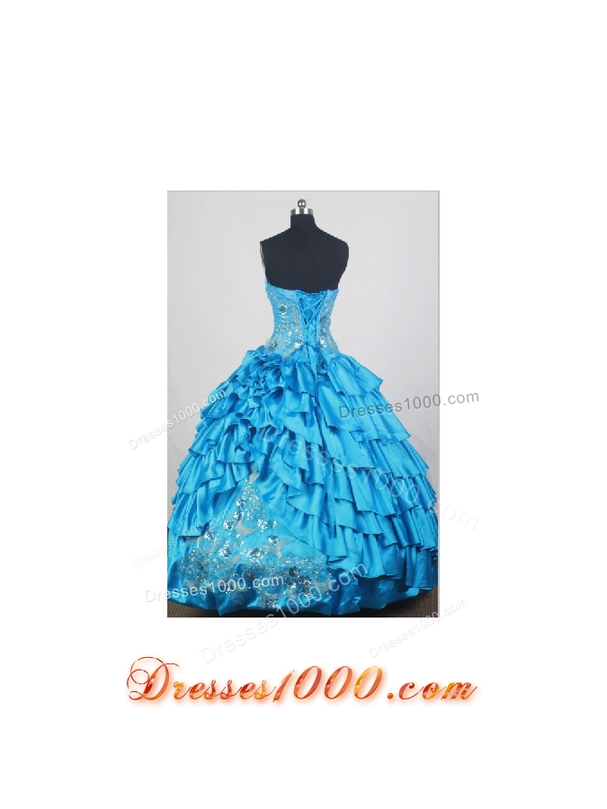 2012 Unique Ball Gown Strapless Floor-Length Quinceanera Dresses
