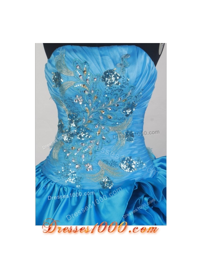 2012 Unique Ball Gown Strapless Floor-Length Quinceanera Dresses