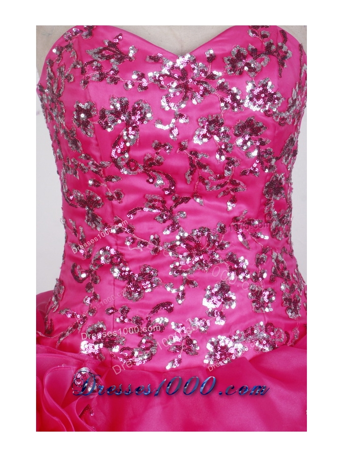 Beautiful Ball Gown Strapless Floor-length RedQuinceanera Dress