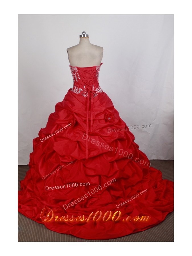 Beautiful Ball gown Sweetheart-neck Chapel Train Quinceanera Dresses