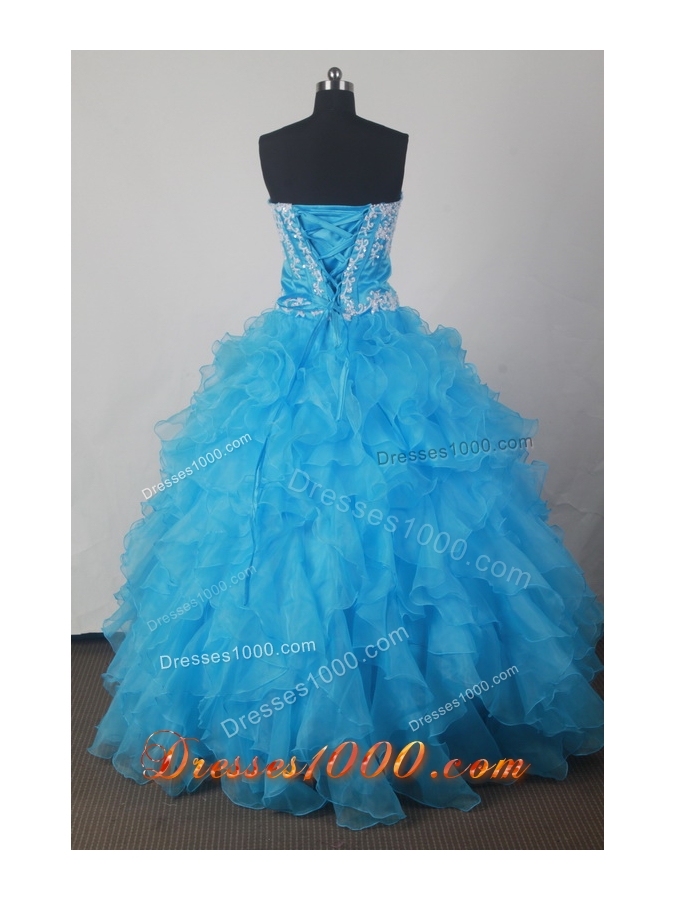 DiscountA-line Strapless Floor-length Taffeta Quinceanera Dress