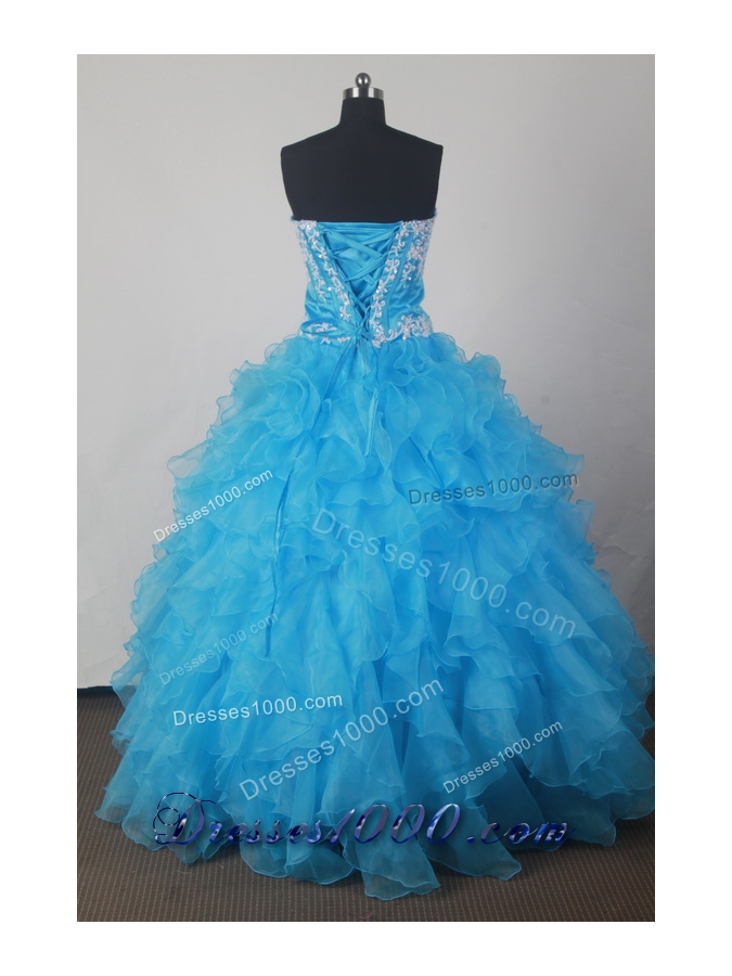 DiscountA-line Strapless Floor-length Taffeta Quinceanera Dress