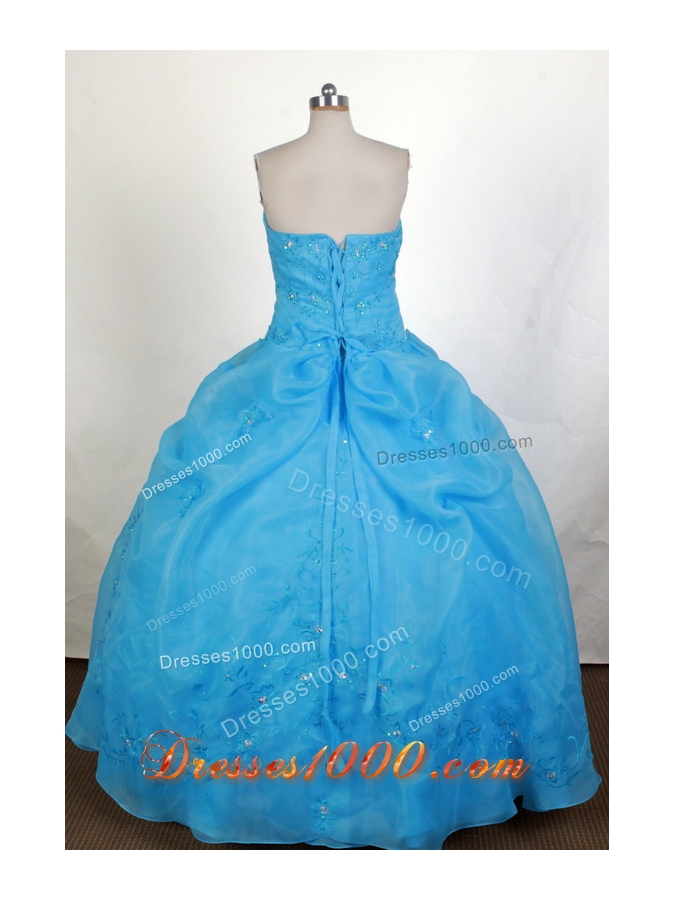 Formal Ball Gown Strapless Floor-length Quinceanera Dress