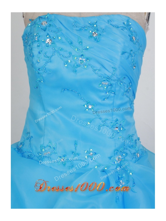 Formal Ball Gown Strapless Floor-length Quinceanera Dress